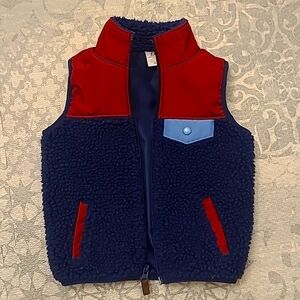 Carters 2T Vest With Zipper Blue and Red